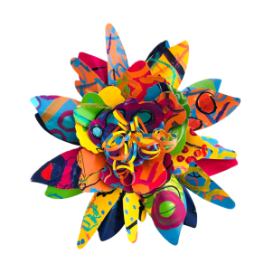 colorful flower sculpture